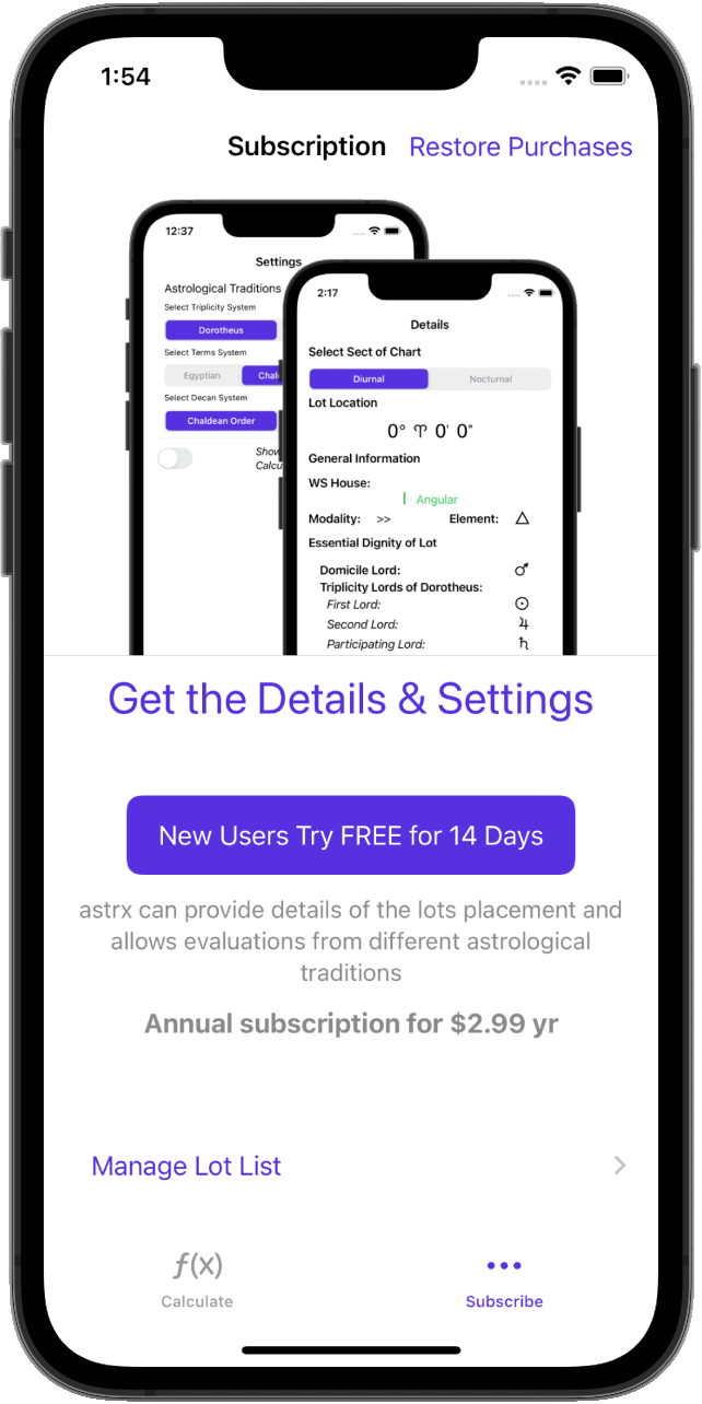 Application Subscription